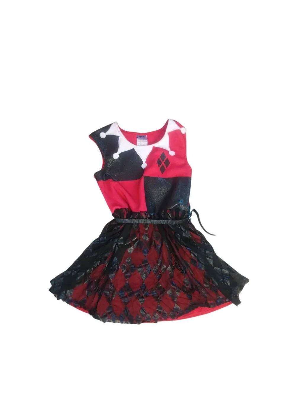 Batman Harley Quinn Girls Red and Black  Costume Dress Size Child Large